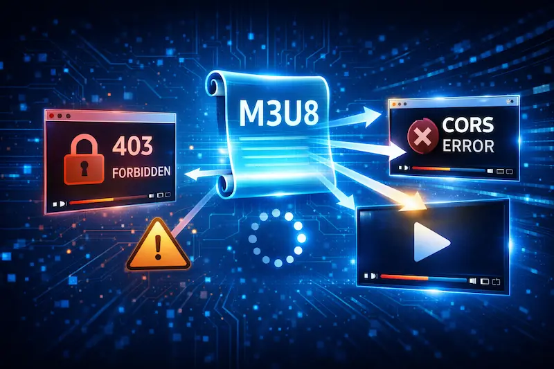 M3U8 無法播放?403 Forbidden / CORS 錯誤代碼修復全攻略